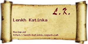 Lenkh Katinka névjegykártya